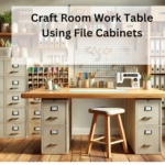 Craft Room Work Table Using File Cabinets